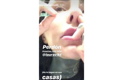 Cande Tinelli se perforó la nariz para ponerse un piercing