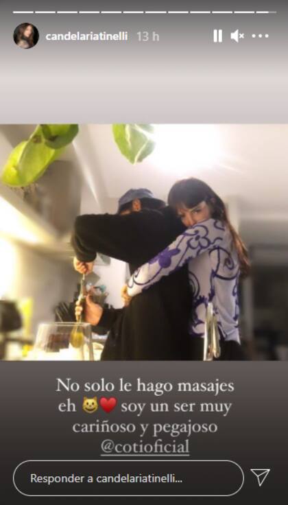 Cande Tinelli y Coti se muestran enamoradísimos en las redes sociales