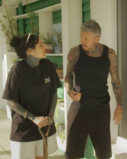 Cande y Marcelo, en la casa de Punta del Este