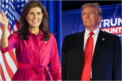 Candidatos republicanos Nikki Haley y Donald Trump