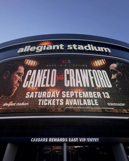 Canelo y Crawford pelearán por primera ocasión en el Allegiant Stadium de Las Vegas, Nevada (X/@AllegiantStadm)