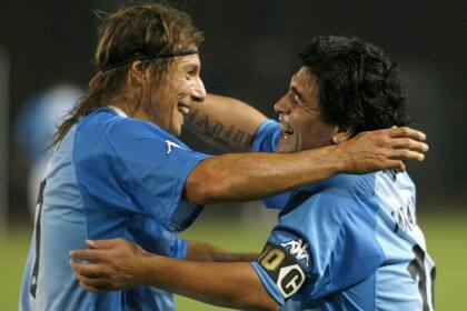 Caniggia y Maradona, inseparables: siempre estuvieron en la misma sintonía
