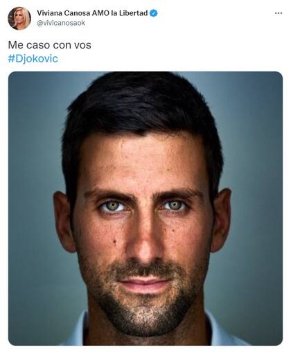 Canosa se quiere casar con Novak Djokovic