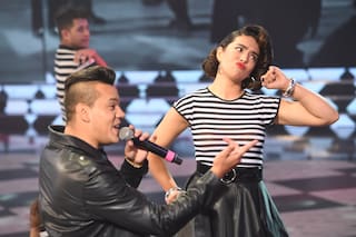 Angela Leiva y Brian Lanzelotta brillaron con un tema de Elvis Presley