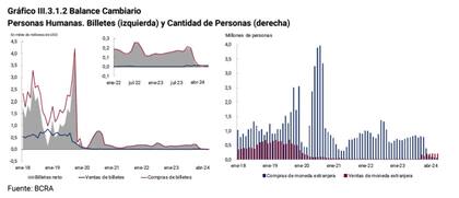 Cantidad de personas que compraron y vendieron dólares oficiales, según el BCRA