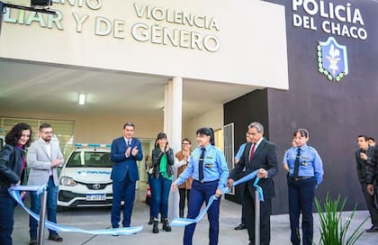 Capitanich, al inaugurar el Departamento de Violencia de Género de la policía chaqueña, en septiembre de 2022