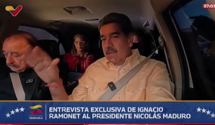 Captura de pantalla de la entrevista del presidente venezolano, Nicolás Maduro, con el periodista Ignacio Ramonet. Fuente: Youtube