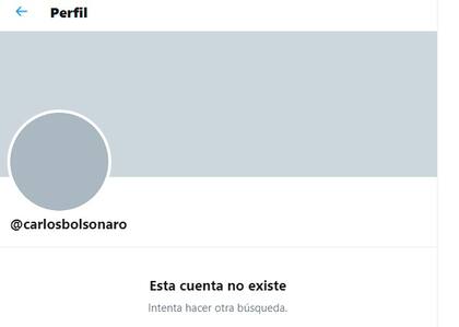 Captura de pantalla de la que era la cuenta de Twitter de Carlos Bolsonaro, hijo del presidente de Brasil