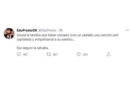 Captura de pantalla del tuit