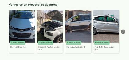 Captura de pantalla del sitio web de Reciklo