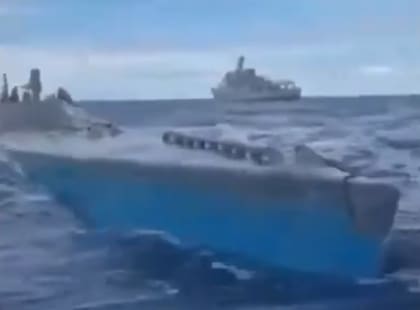 Captura de pantalla del video publicado por las fuerzas de seguridad de Portugal. Fuente: X