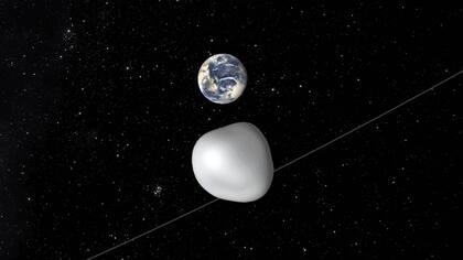 Captura de una animación realizada por la NASA del asteroide 2012 TC4, que hoy pasará cerca de la Tierra; servirá a científicos para simular ejercicio de defensa