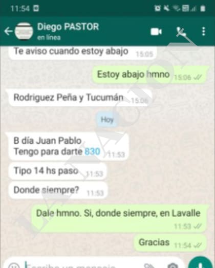 Captura de una conversación entre un financista y Juan Pablo Beacon, quien supo de ser de confianza del tesorero de la AFA, Pablo Toviggino