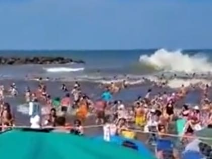 Captura del momento exacto del "meteotsunami" en Santa Clara del Mar