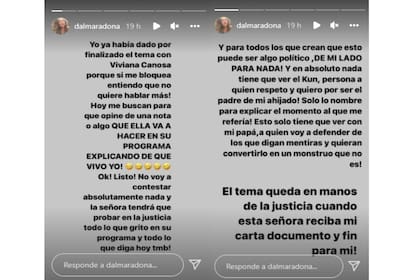 (Captura Instagram @dalmaradona)