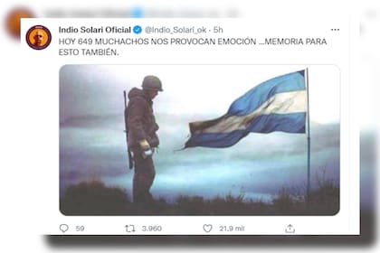 (Captura Twitter @Indio_Solari_ok)