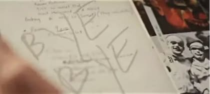 Capturas del diario de Heath Ledger para crear el personaje de The Joker. Captura: Too Young To Die: Heath Ledger