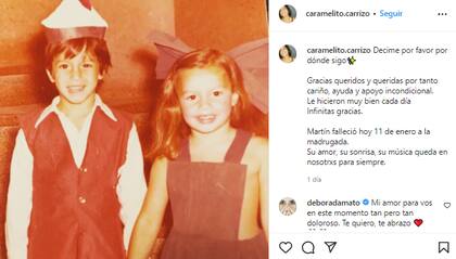 Caramelito despidió a su hermano por Instagram