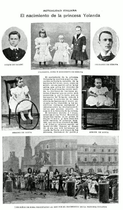 Caras y Caretas de1900 con la primera foto de Aimone de Saboya. Nota Último rey de Croacia