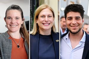 Caren Tepp, Gisela Scaglia y Agustín Pellegrini