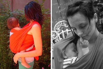 "Cargar al bebé es muy placentero y maravilloso", cuenta Fernanda