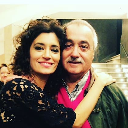 Carla Conte junto a su papá en el año 2016