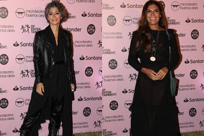 Carla Conte y Florencia de la V eligieron looks en total black para disfrutar una noche de teatro y música en La Rural