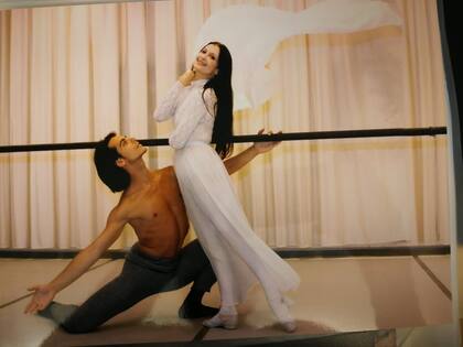 Carla Fracci con un joven Igor Yebra, en un ensayo en la Ópera de Roma