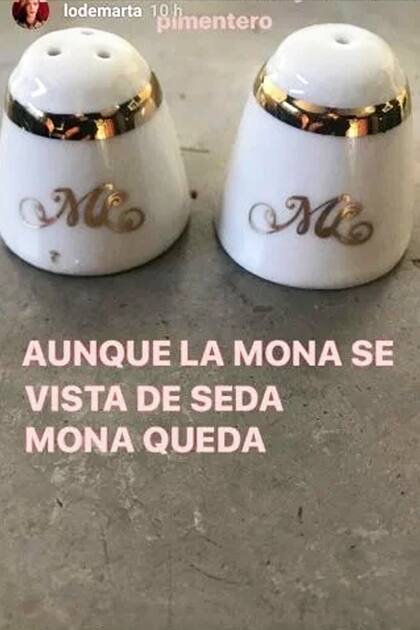 Carla Quevedo fue una de las que confesó en sus propias historias de Instagram que se había llevado los saleros de la mesa de Mirtha Legrand