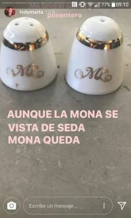 Carla Quevedo mostró en 2021 que se robó los saleros de Mirtha Legrand