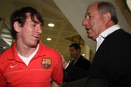 Carles Rexach y Lionel Messi