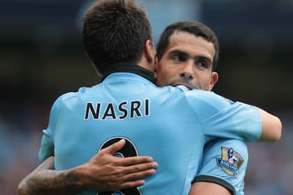 En el City, Nasri fue compañero de Carlos Tevez y ganó varios títulos