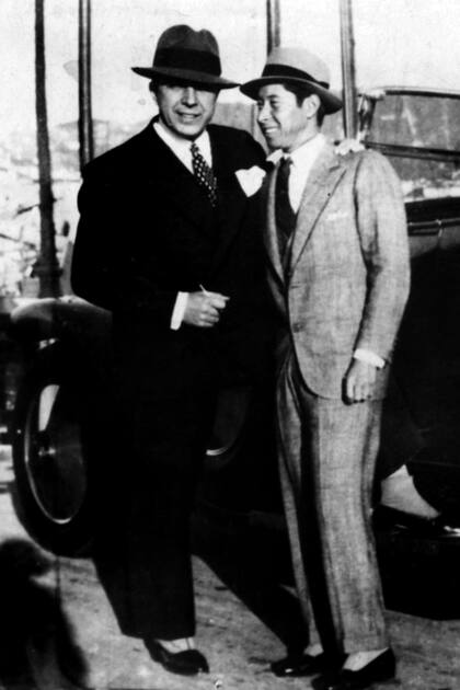 Carlos Gardel con Irineo Leguizamo