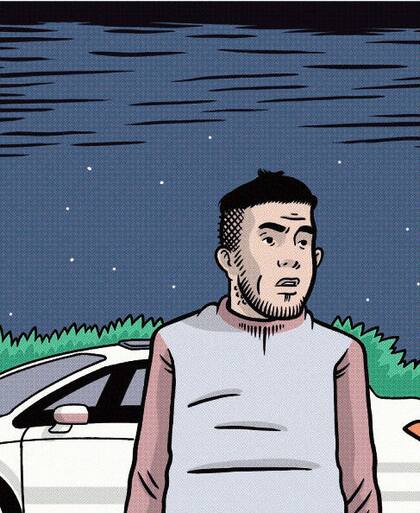 Carlos Tevez, en plena ruta