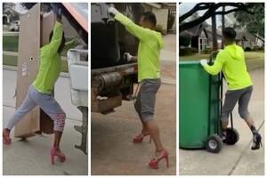 Carlos Alvarado recogía residuos en tacones, en Houston