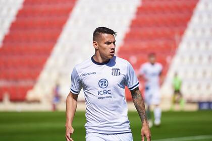 Carlos Auzqui, delantero de Talleres, en el partido ante Unión, por la 7° fecha del Torneo 2021