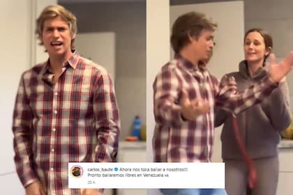 Carlos Baute y su esposa Astrid Klisans también se sumaron al trend viral de Los comunistas ¿Dónde están? (Foto: Captura de video / Instagram @carlos_baute)