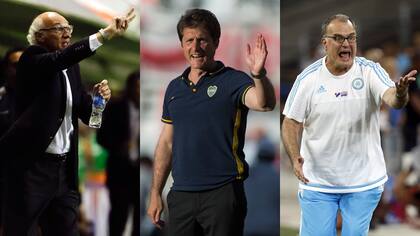 Carlos Bianchi, Guillermo Barros Schelotto y Marcelo Bielsa