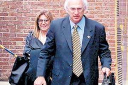 Carlos Bianchi y su esposa Margarita, en La Bombonera