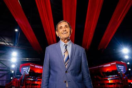 Carlos Castellani, presidente de la empresa, en la inauguración de la nueva planta