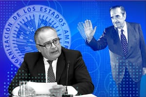 Carlos Cherniak, embajador ante la OEA, y Raúl Alfonsín