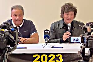 Carlos Eguía y Javier Milei, en Neuquén