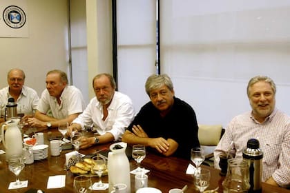 Carlos Garetto, Hugo Luis Biolcati, Eduardo Buzzi y Mario Llambías durante su dirigencia