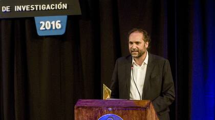 El secretario General de redacción de LA NACION, Carlos Guyot, en la ceremonia de entrega de premios de Fopea