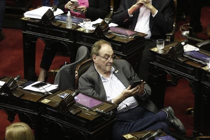 Carlos Heller en la sesión en una sesión de la Cámara de Diputados.