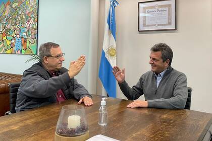 Carlos Maslatón y Sergio Massa. Foto Archivo