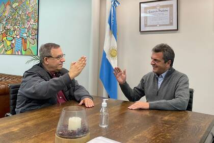 Carlos Maslatón y Sergio Massa. Foto Archivo