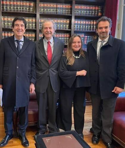 Carlos Melconian con Juan Carlos Maqueda y María Pía Astori