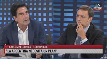 Carlos Melconian junto a José del Rio en Comunidad de Negocios por LN+