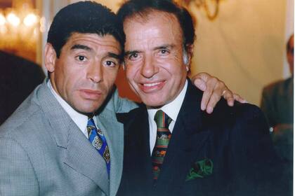 Diego Maradona con Carlos Menem, una relación con altibajos